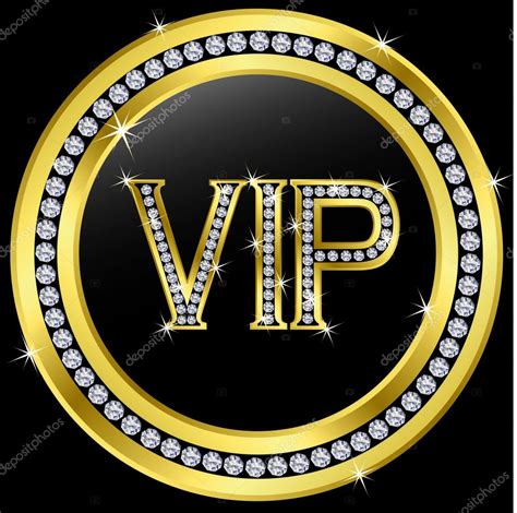 Vip with diamonds, vector — Stock Vector © DinoZZZ #5781676