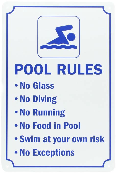 Swimming Pool Signs Rules | Backyard Design Ideas