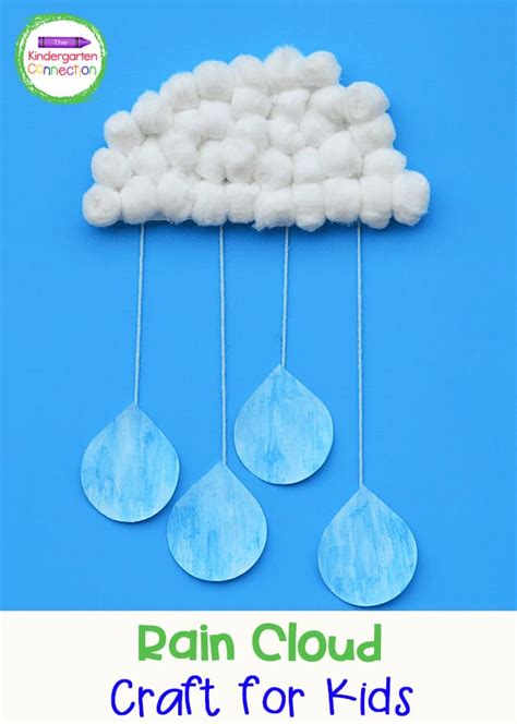 Rain Cloud Craft for Kids - FREE Template