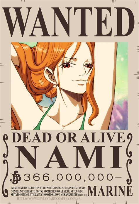 NAMI WANTED (One Piece Ch.1058) by bryanfavr on DeviantArt