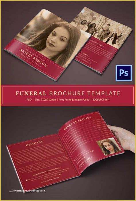 Funeral Booklet Template Free Download Of Funeral Program Template 23 ...