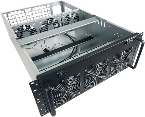 Buy 8 GPU Mining Rig Case - 4U Rack Miner Server Chassis Frame (8 Graphic Card Slots) 19" Rack ...
