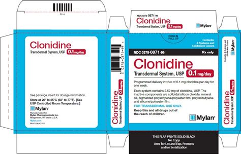 Clonidine (Mylan Pharmaceuticals Inc.): FDA Package Insert