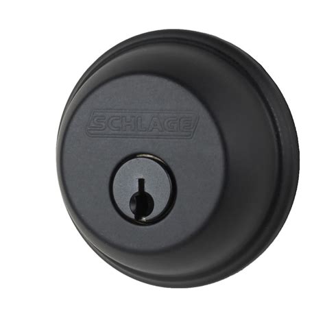 Schlage Matte Black Double-Cylinder Deadbolt in the Deadbolts department at Lowes.com