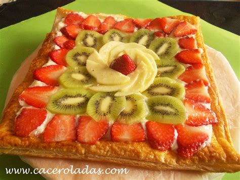 Fabulosa receta de tarta de hojaldre con frutas. Un postre refrescante ...