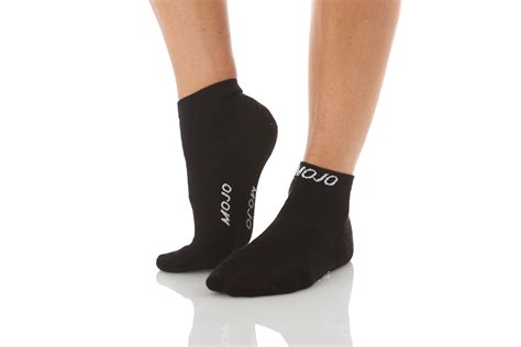 Mojo Athletic Compression Socks Ankle Length - Medium Support 15-20mmHg Black Large (Black ...