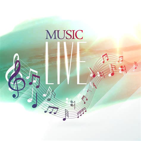 live music design poster with notes wave - Download Free Vector Art ...