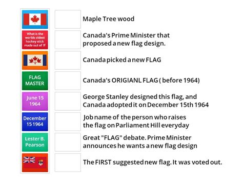 Canadian Flag History - Match up