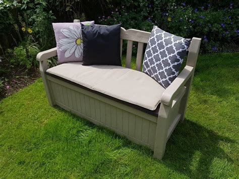 1 x Keter Eden Garden Storage bench with seat pad and cushions | in Ely ...