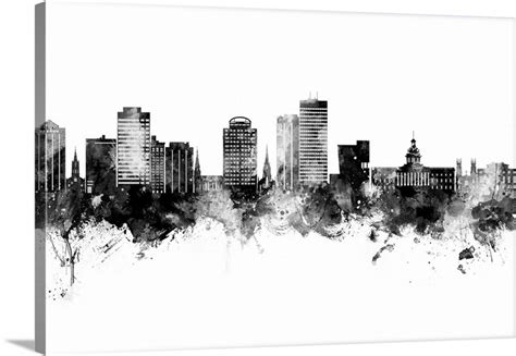 Columbia South Carolina Skyline Wall Art, Canvas Prints, Framed Prints ...