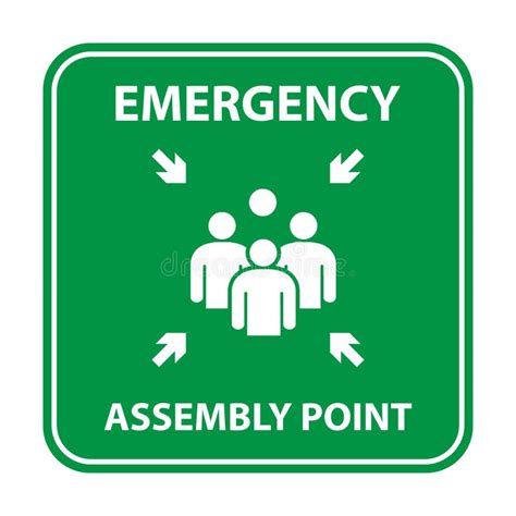 Emergency Assembly Point Sign Stock Illustrations – 762 Emergency ...