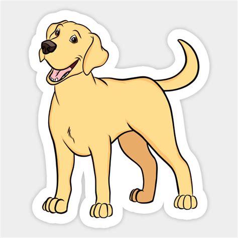 Happy Yellow Lab - Dog - Sticker | TeePublic