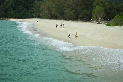 Wide View of Kerachut Beach Editorial Stock Image - Image of relaxing ...