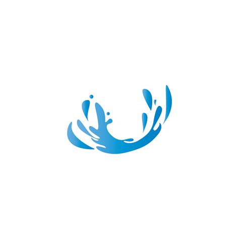 Water splash logo 10960180 Vector Art at Vecteezy