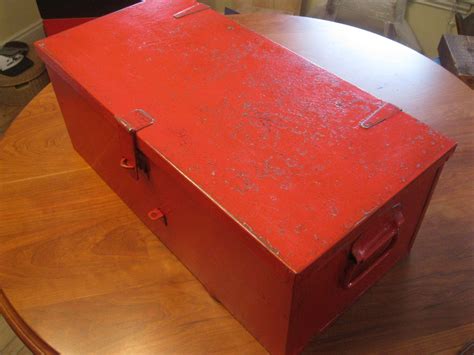 SALE Strong Box / Red / Red Metal Tool Box / Tool Box