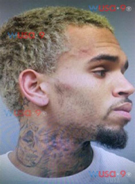 Chris Brown mug shot photos leaked