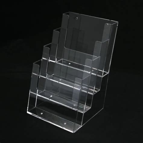 Customized 4 Tiered A4 A5 Acrylic Brochure Holder Brochure Stand - Buy Customized 4 Tiered A4 A5 ...