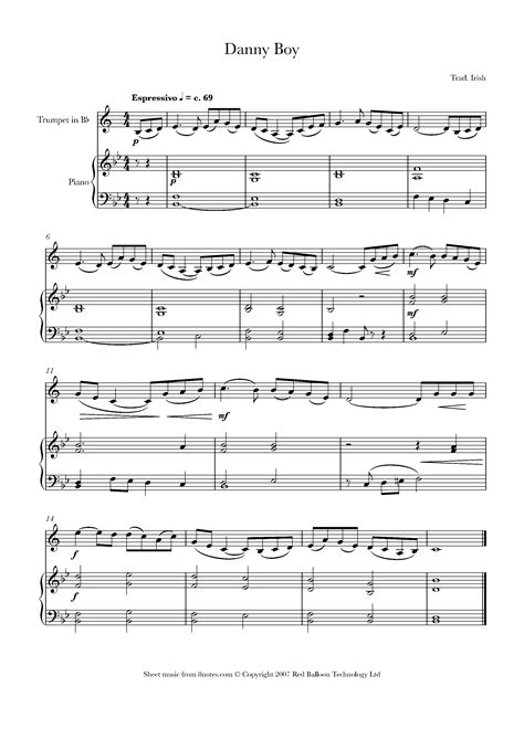 Danny Boy Sheet music for Trumpet - 8notes.com