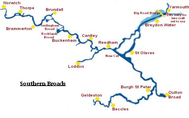 √ Norfolk Broads Map And Distances