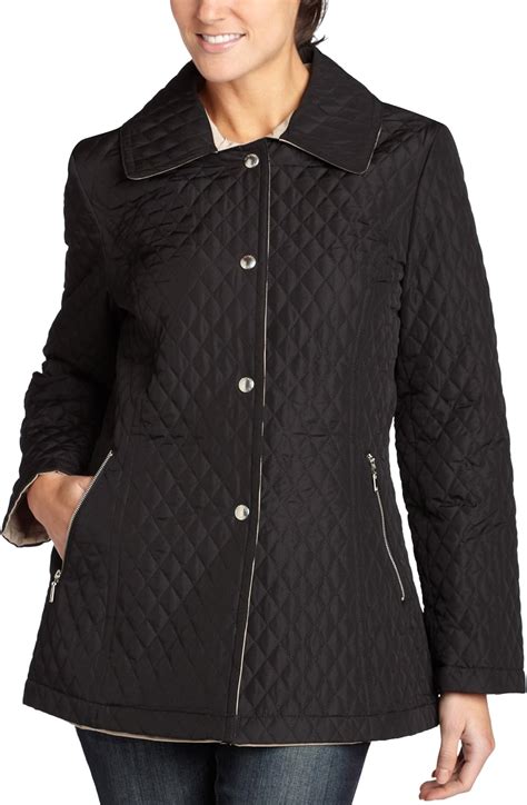 Amazon.com: Michael Michael Kors Women's Reversible Quilted Barn Jacket,Black,X-Small : Clothing ...