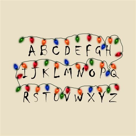 Stranger Alphabet Christmas Lights - Stranger Things Christmas - T ...