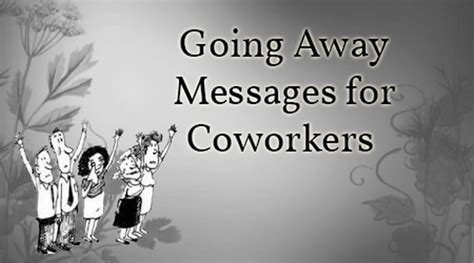 Going Away Messages for Coworkers