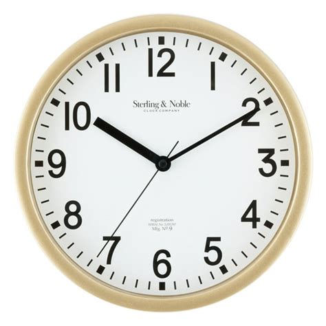 Mainstays Basic Indoor 8.78" Gold Analog Round Modern Wall Clock - Walmart.com - Walmart.com