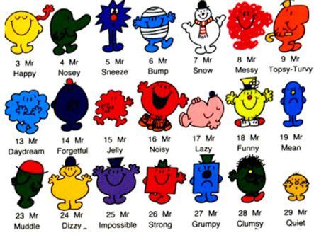 mr men characters - Google Search | Children's book week, Man character, Mr men books