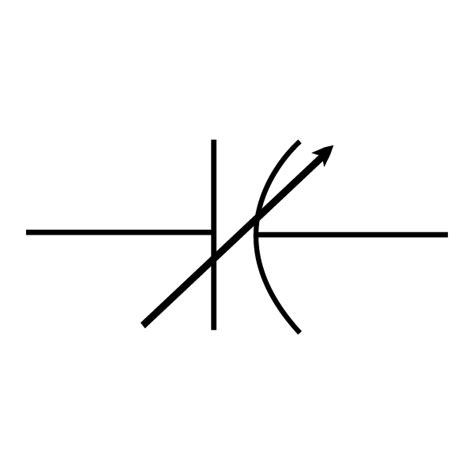 Variable Capacitor Schematic Symbol with White Background - Wisc-Online OER