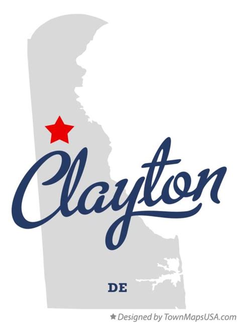 Map of Clayton, DE, Delaware