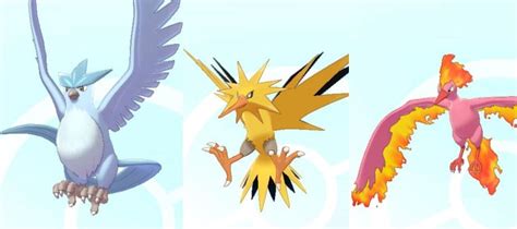 Shiny Legendary Birds Pokemon