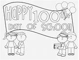 School Coloring 100th 100 Pages Days Kindergarten Preschool Smarter  sketch template