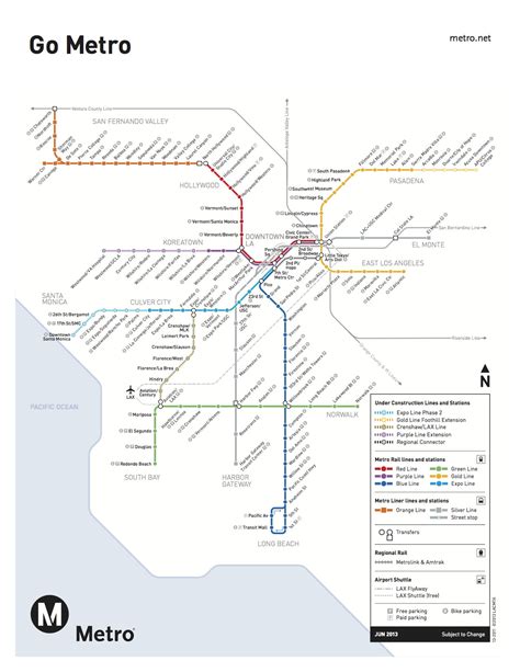 Official Future Map: Los Angeles Metro Rail The... - Transit Maps