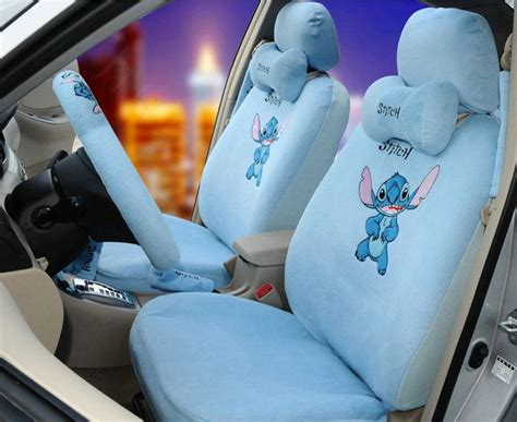 $218.56 Cute Cartoon Universal Stitch Disney Plush Velvet Auto Car Seat ...