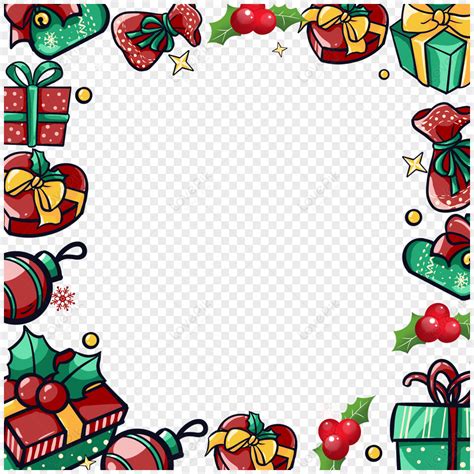 Merry Christmas Border, Christmas PNG, Holiday PNG, Christmas Fruit ...