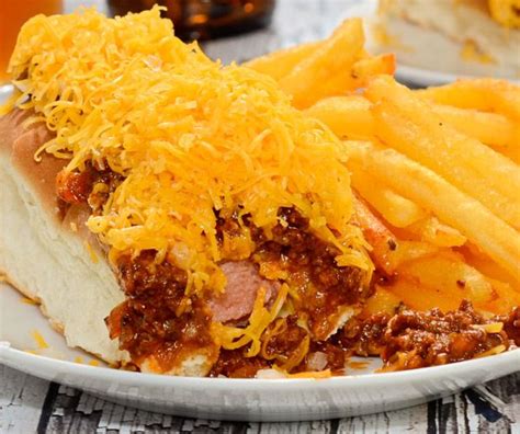 Skyline Cheese Coney Dog | Cincinnati chili, Recipes, Skyline chili recipe