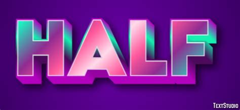 Half Text Effect and Logo Design Word