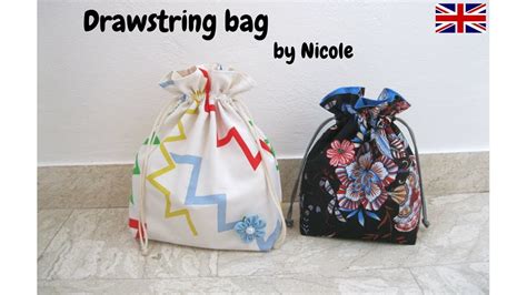 How to sew an easy drawstring bag / Sewing tutorial for beginners - YouTube