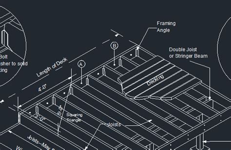 Wood Deck Framing Details - Files, Plans and Details