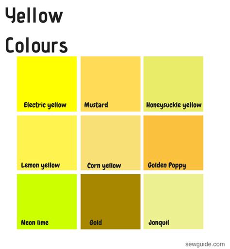 Color Names In Fashion : Reference Guide For 100+ Colours - SewGuide