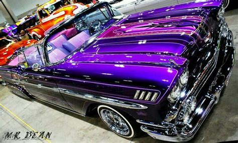 Purple 1958 Chevrolet | Classic cars, Custom cars paint, Lowrider cars