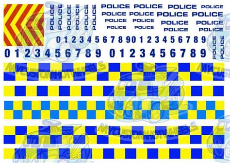 UK & European Police Decals | My Custom Hotwheels Decal Store