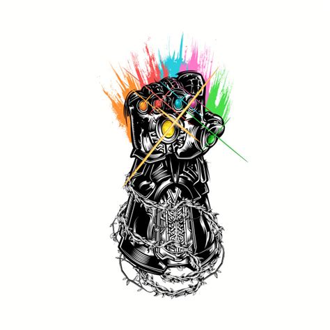 The Infinity Gauntlet Drawing, Pencil, Sketch, Colorful, Realistic Art ...