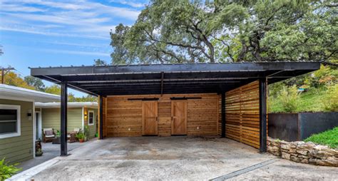 Modern Carport w/ Planters - Contemporary - Garage - Austin - by Waterloo Outdoor Design Build ...