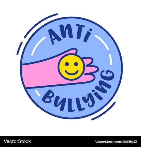 Anti bullying banner or icon human hand holding Vector Image