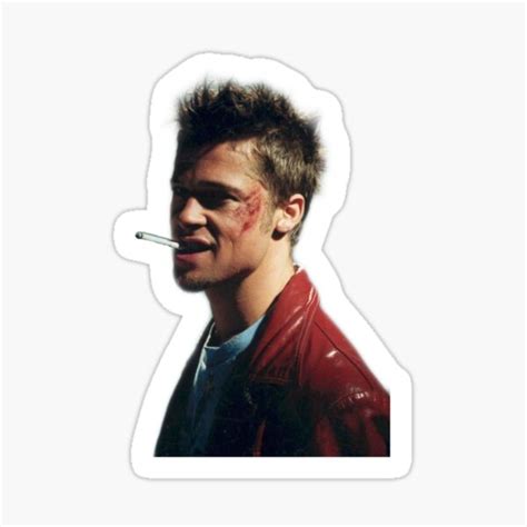 "tyler durden fight club sticker" Sticker for Sale by shadowquills ...