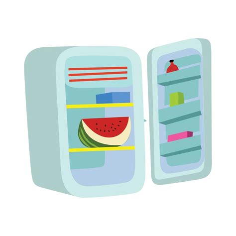 Fridge food flat style vector drawing, illustration design 10878894 Vector Art at Vecteezy