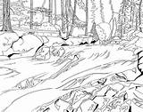 Nature Coloring Pages Of Rivers sketch template
