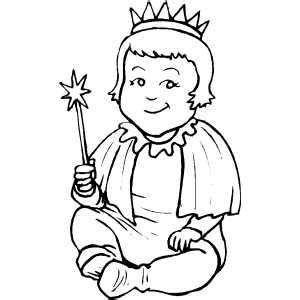 Queen Costume Coloring Page
