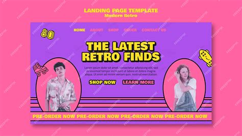 Free PSD | Modern retro web template